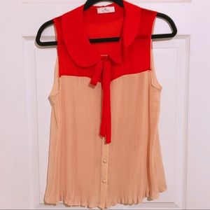Peter Pan Pleated Top